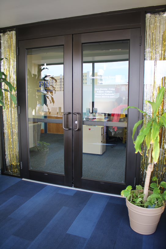 The entrance to the Healthy Living Program Office at BBC