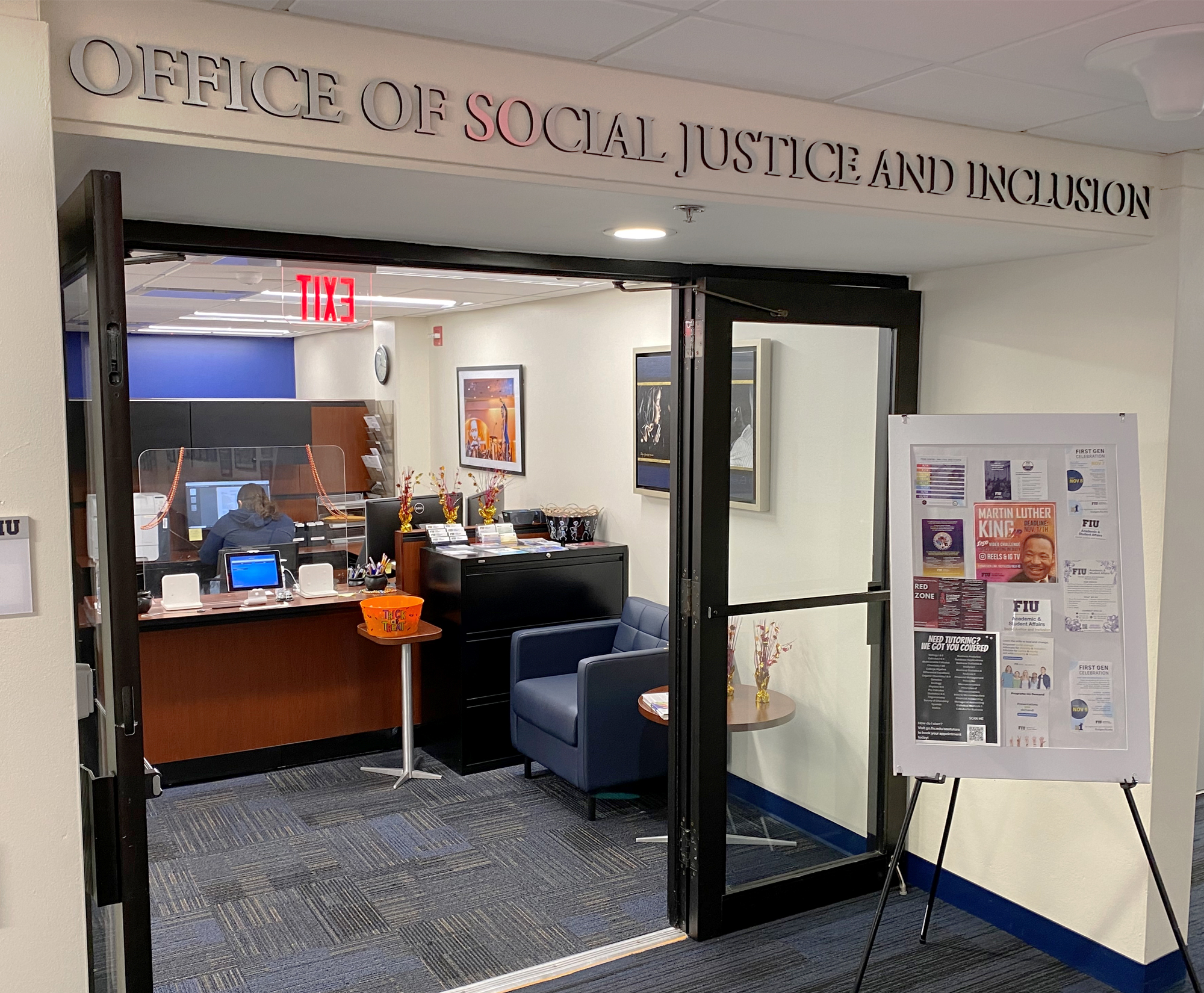 The entrance to the Multicultural Programs and Services Office at MMC