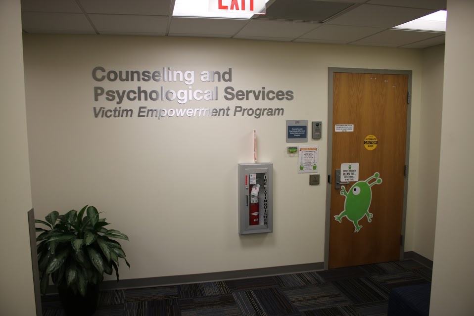 The entrance of the Counseling and Psychological Services Office 