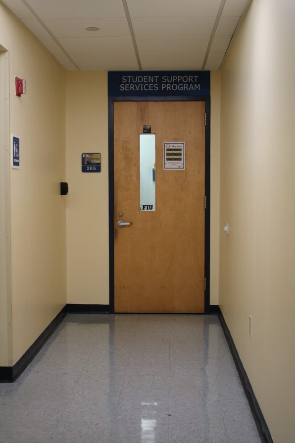 The entrance to the Student Support Services Program Office