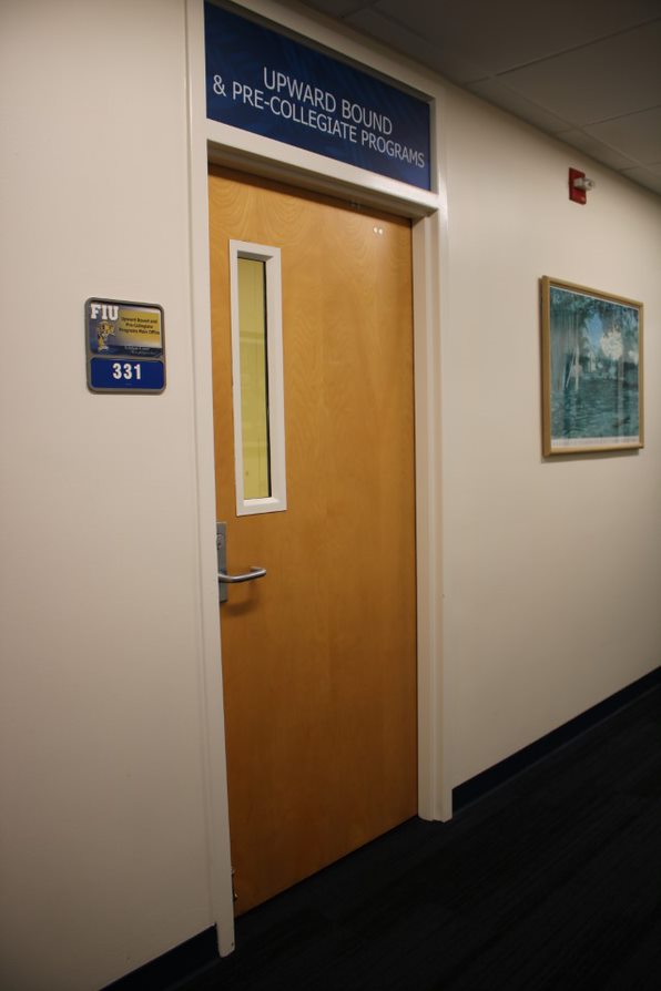 The entrance to the Upward Bound and Pre-Collegiate Programs Office